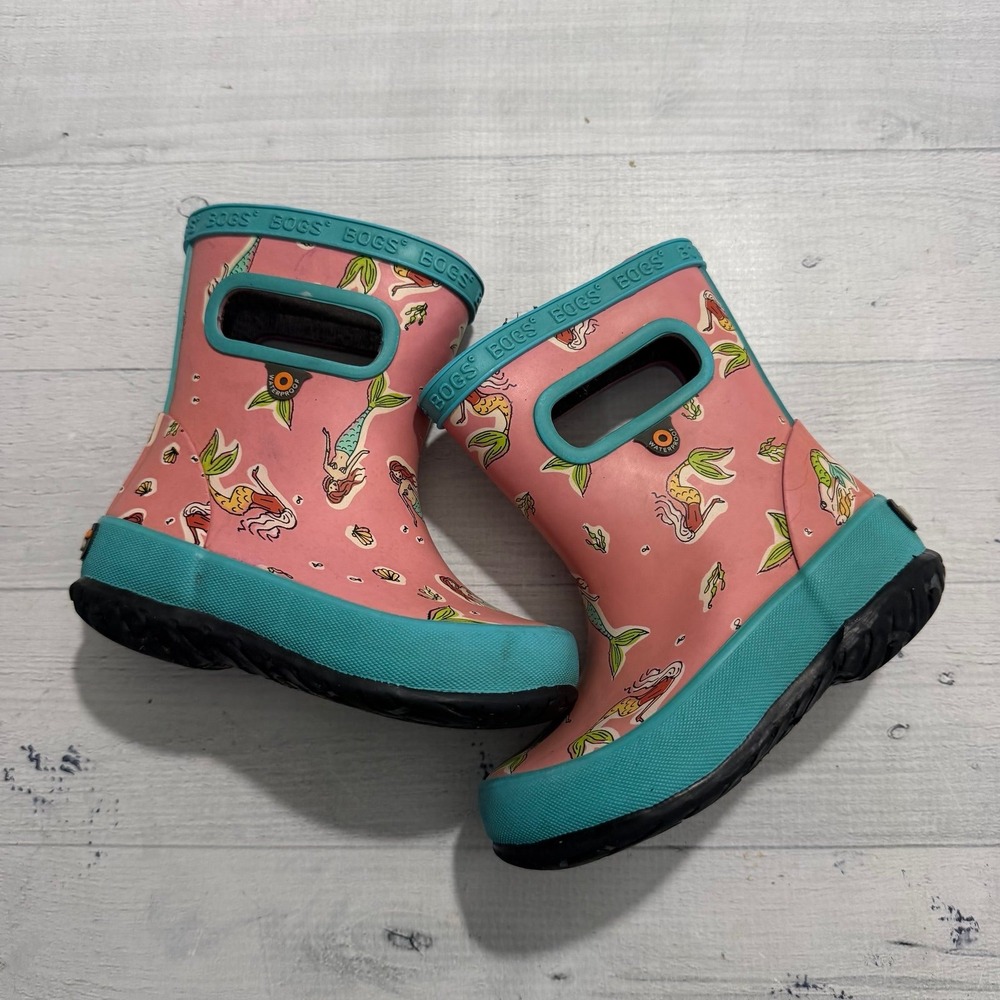 BOGS girls mermaid rain boots infant toddler size 6